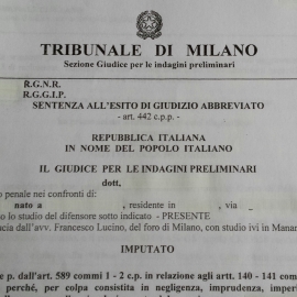 Assolto dall’accusa di omicidio colposo in seguito ad incidente stradale